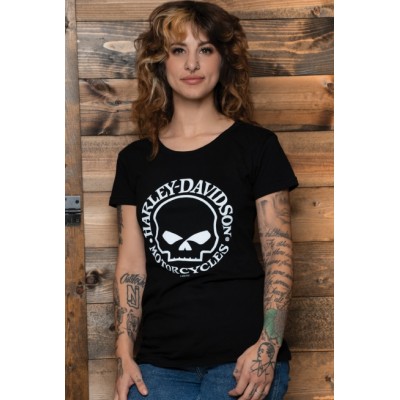 T-SHIRT WG Skull, Black, Femme